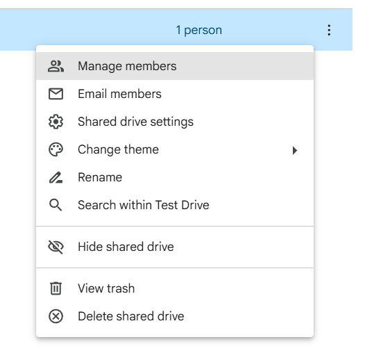 Shared Drive Options